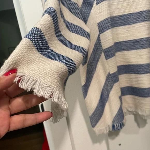 Zara basic collection Navy and Cream Striped Sweater - Picture 2 of 10